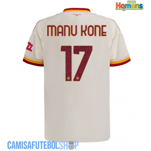 Camisa de time de futebol AS Roma Manu Kone #17 Replicas 2º Equipamento 2026-27 Manga Curta